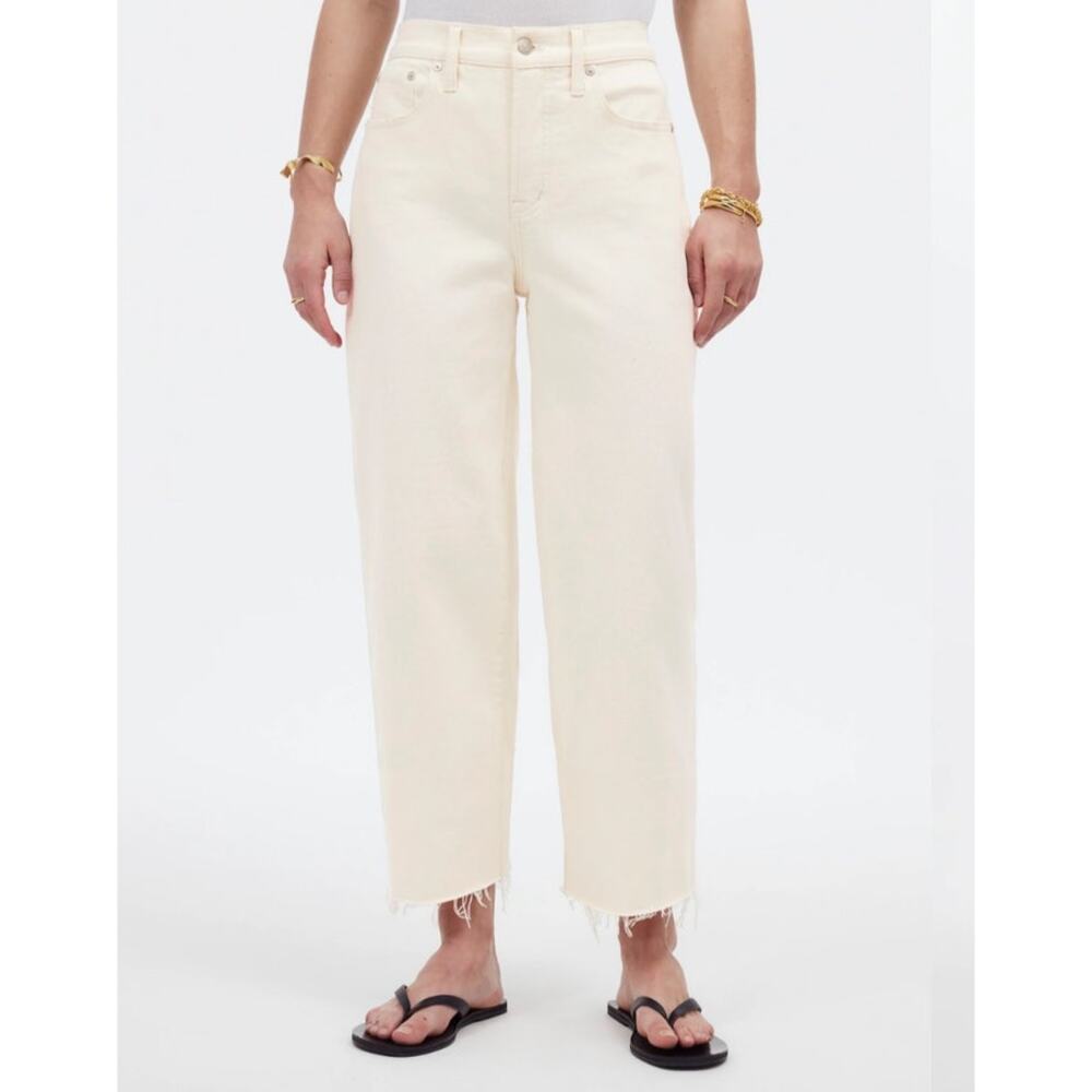 Madewell Cream Wide-Leg Jeans